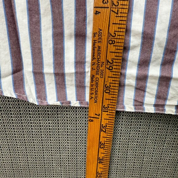 American Eagle Mens Size M Classic Fit Striped Long Sleeve Button-Down Shirt - Picture 5 of 7